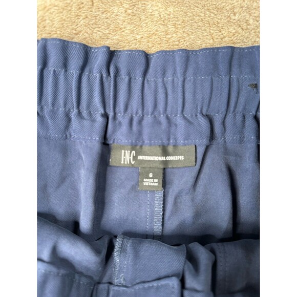 International Concepts Shorts Womens size 6 Blue 2 Pocket Casual Stretch Waist - Picture 7 of 10